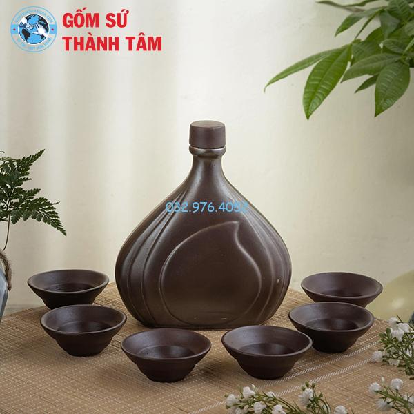 Nậm Rượu Tỏi Nâu Thô