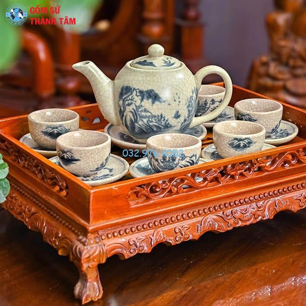 Ấm Chén Men Rạn Cổ | Minh Long