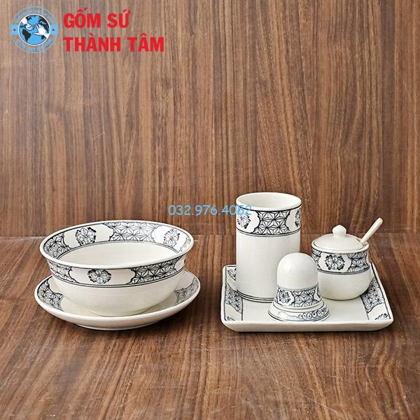 Bát đĩa giả cổ hũ gia vị