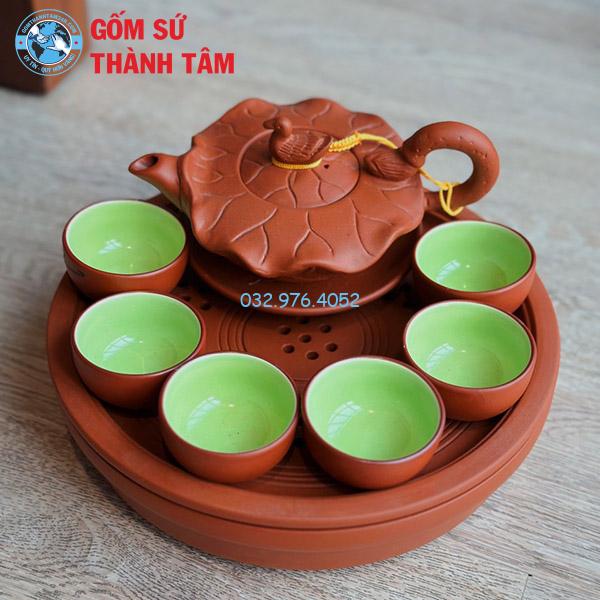 Bộ Ấm Chén Tử Sa Khay Thủng bo am chen tu sa khay thung 2 1