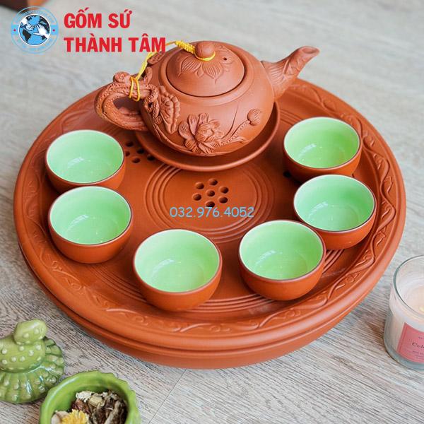 Bộ Ấm Chén Tử Sa Khay Thủng bo am chen tu sa khay thung 3 1