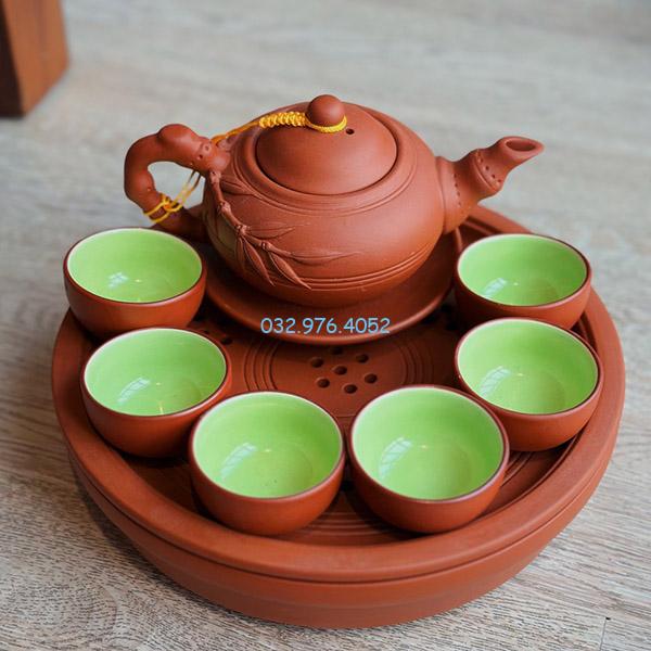Bộ Ấm Chén Tử Sa Khay Thủng