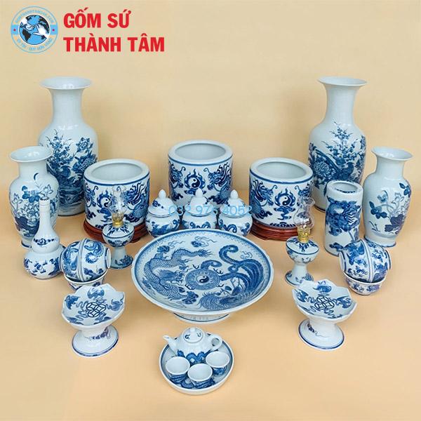 Bộ Đồ Thờ Lộc Phát Men Xanh Ngọc Rồng