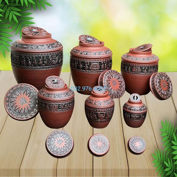 Chum Đựng Gạo Trống Đồng Nắp Phẳng