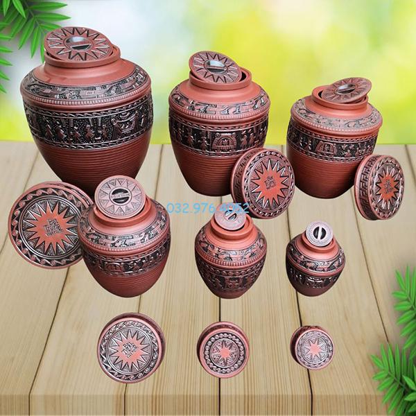 Chum Đựng Gạo Trống Đồng Nắp Phẳng