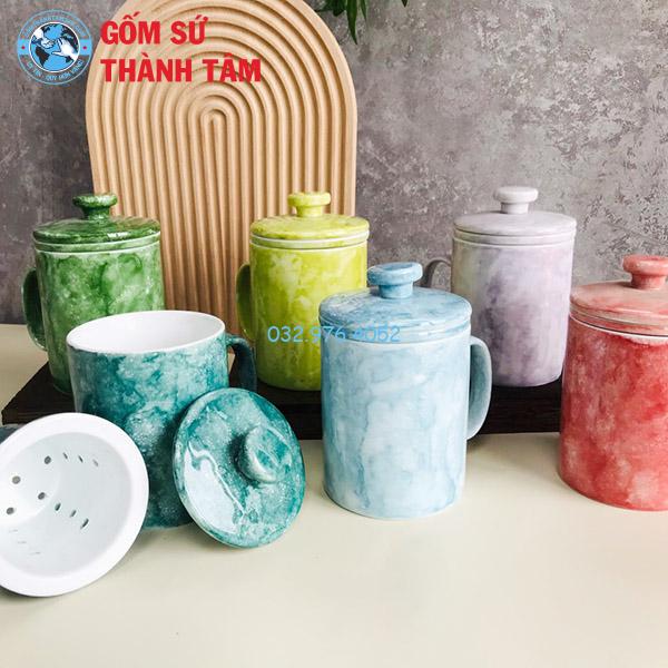 Cốc Lọc Trà Men Đá