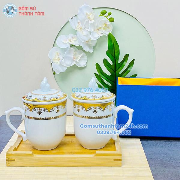 Mẫu ly họa tiết truyền thống