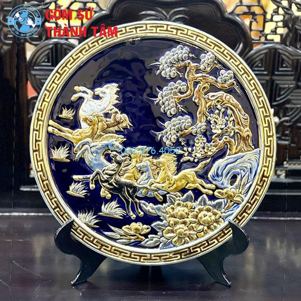 Đĩa sứ lưu niệm cao cấp mã đáo thành công