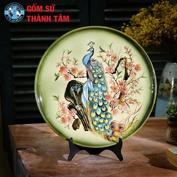 Đĩa sứ lưu niệm màu