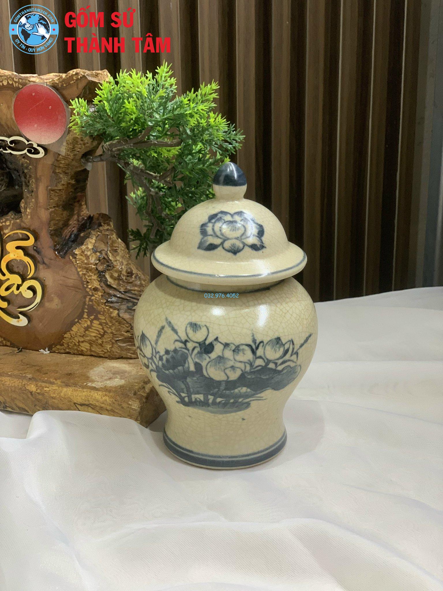 Đồ thờ men tràm cổ rời sen chóe