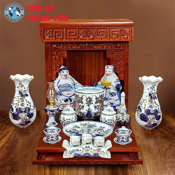 Đồ thờ vẽ vàng tổng thể rồng thần tài