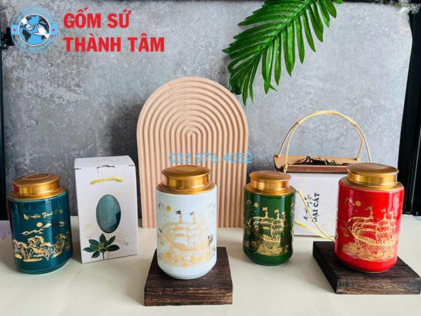 Hộp Chè Dáng Trụ Cao
