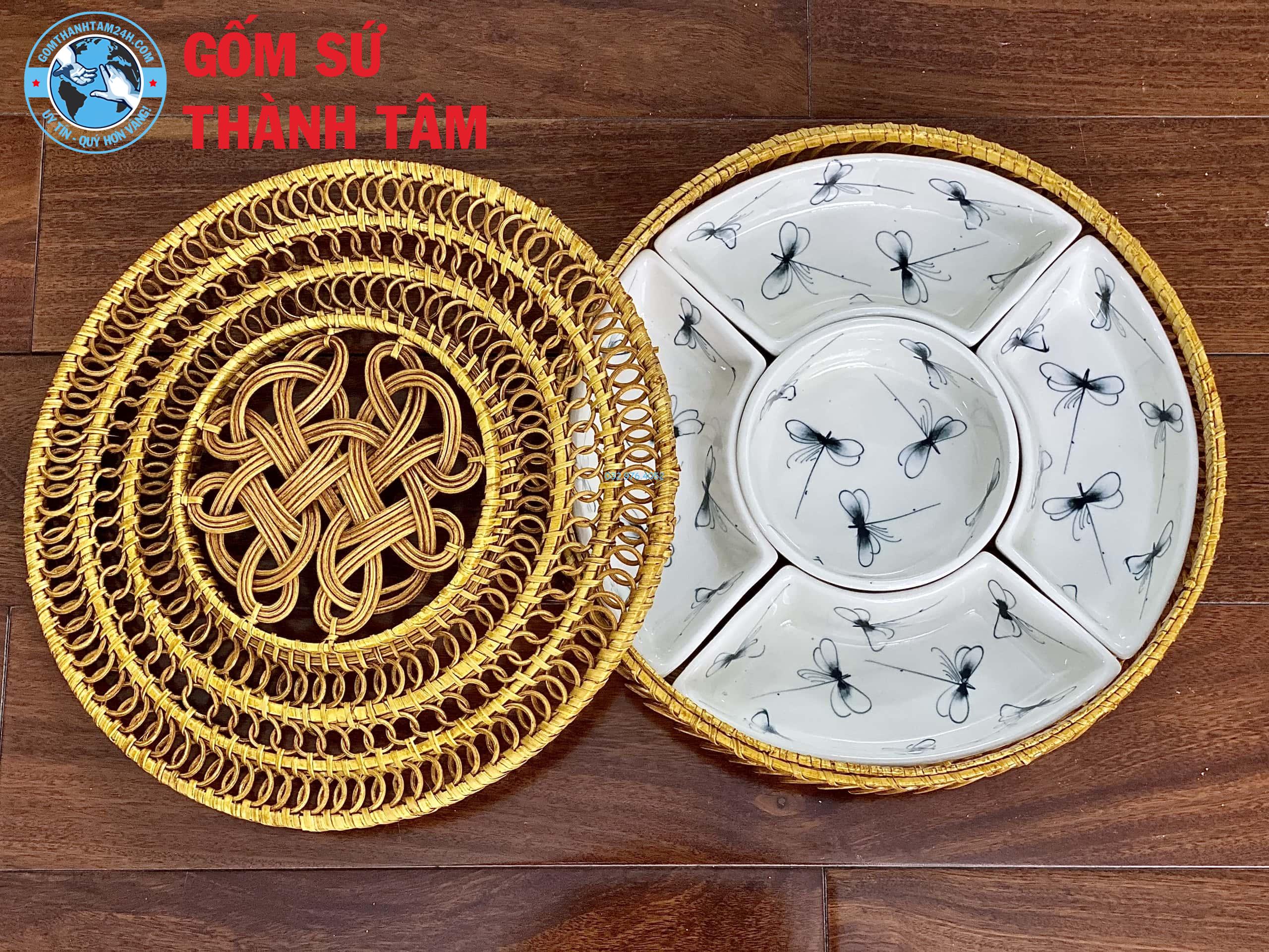 Khay đựng cơm tràm cổ mẫu chuồn
