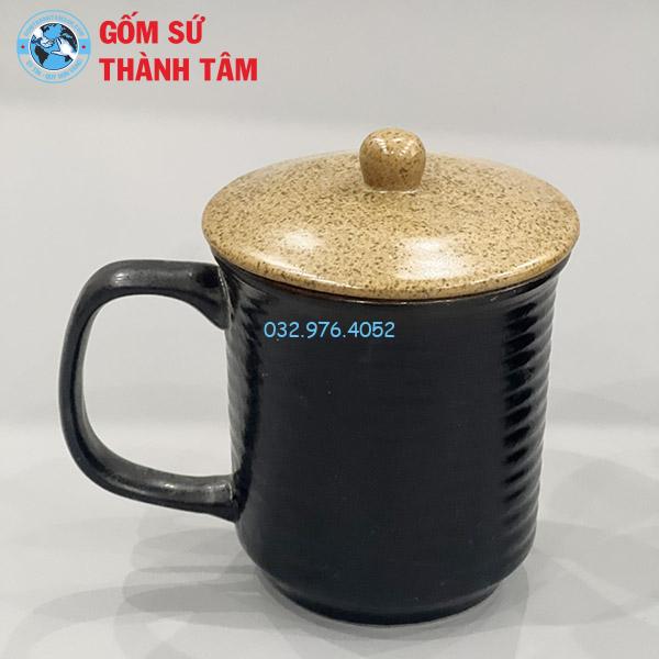 Ly Sứ Có Nắp Đậy Men Gốm