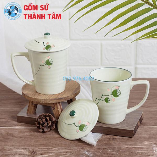 Ly Sứ Quà Tặng | Men Kem Vẽ Hoa Văn