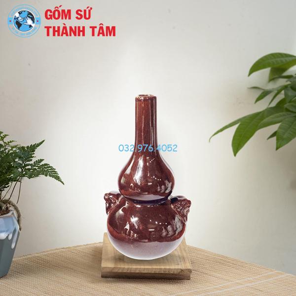 Nậm Rượu Hồ Lô Dáng Đào Tiên