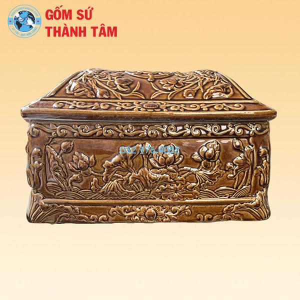 Quách Tiểu Sen Nâu 1 Mái Khắc Nổi