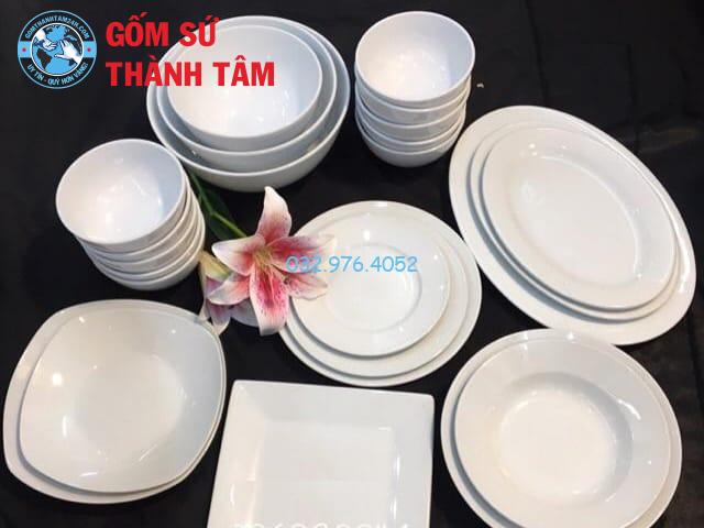 Tô sứ trắng bát tràng