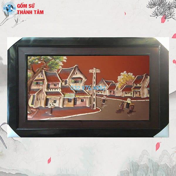 Tranh Gốm Đắp Nổi Khung Chữ Nhật | Phố Cổ