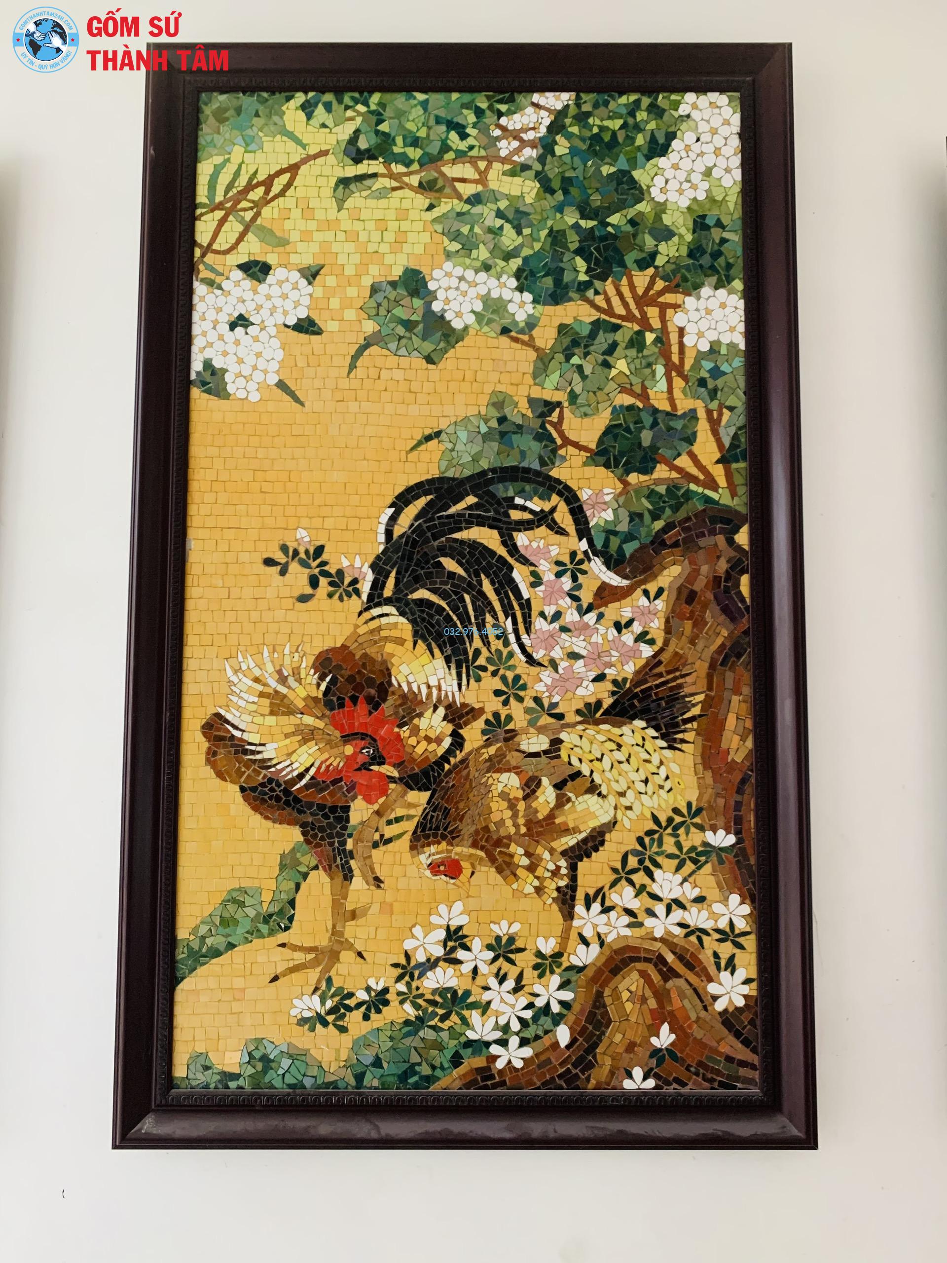 Tranh gốm Mosaic thiên nhiên động vật