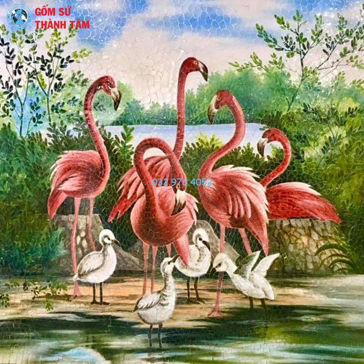 Tranh gốm Mosaic thiên nhiên động vật