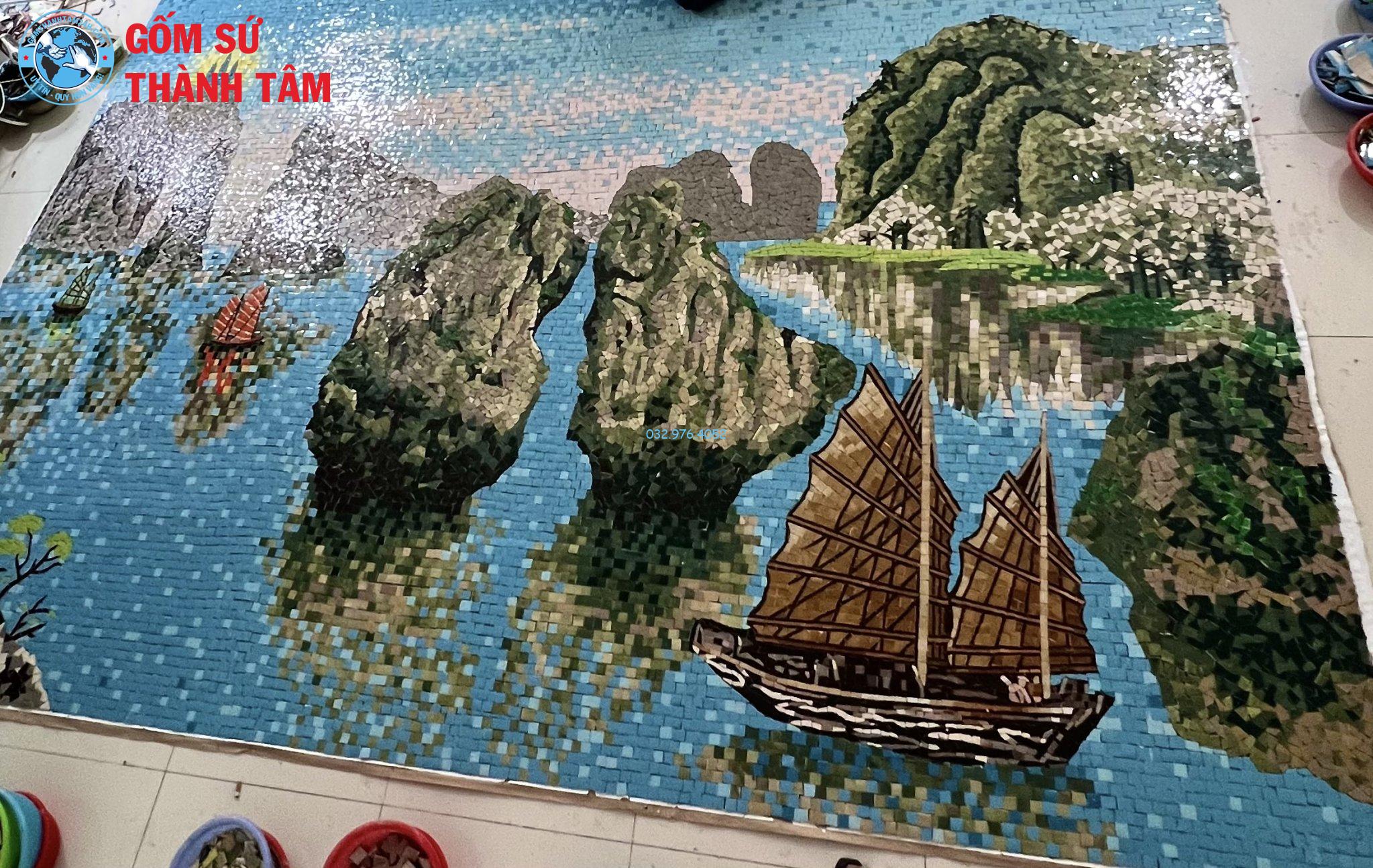 Tranh gốm Mosaic vịnh hạ long