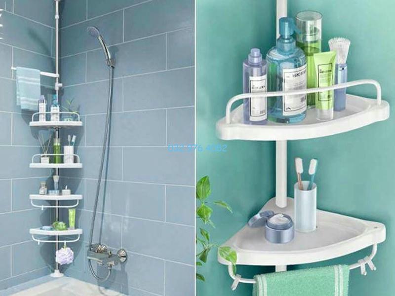 Tổng Hợp Phụ Kiện Nhà Tắm Cần Thiết Cho Mọi Gia Đình Sắp xếp kệ đựng đồ hợp lý giúp phòng tắm gọn gàng